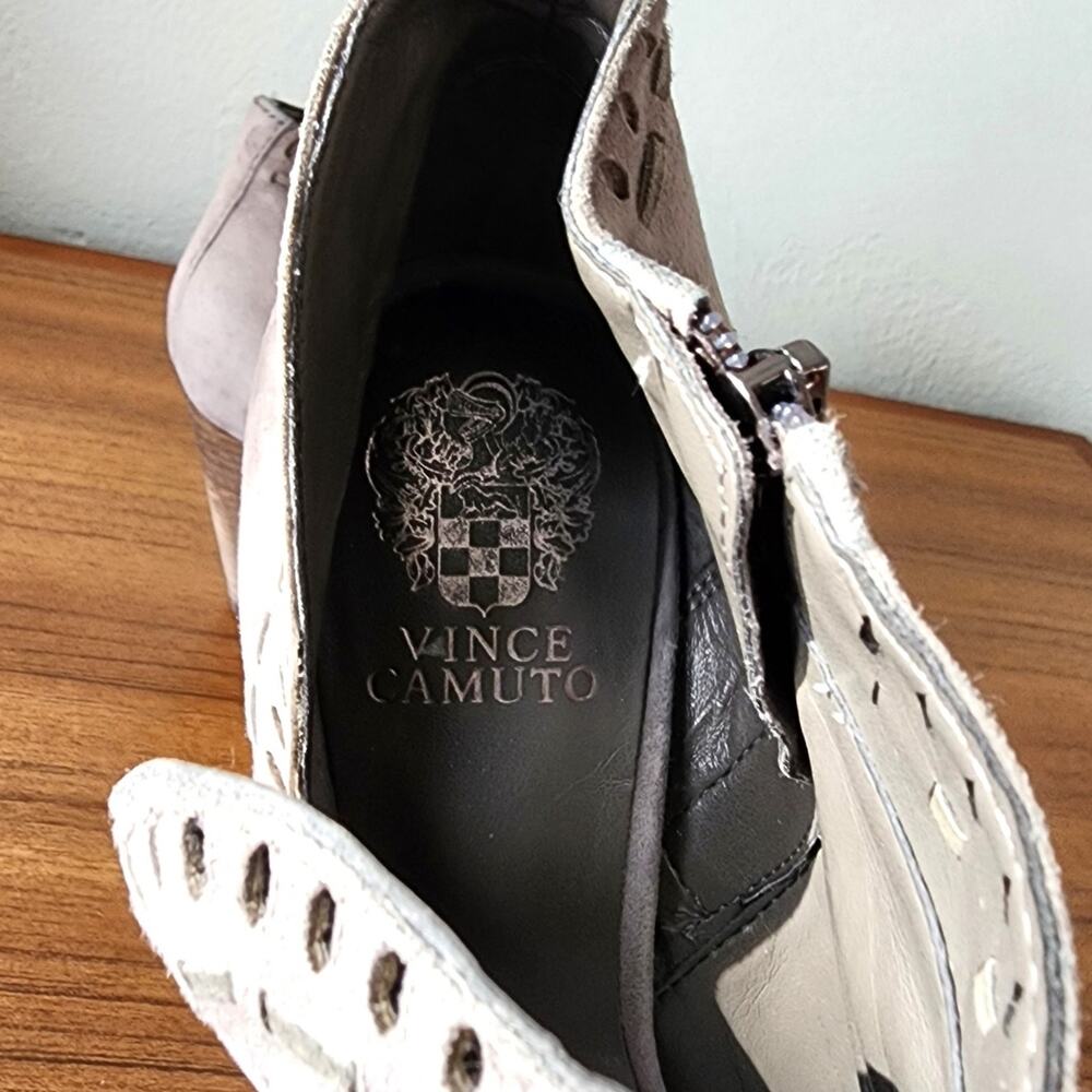 Vince Camuto Reeista Minimalist Style Cutout Zip Ankle Booties - Picture 6 of 11